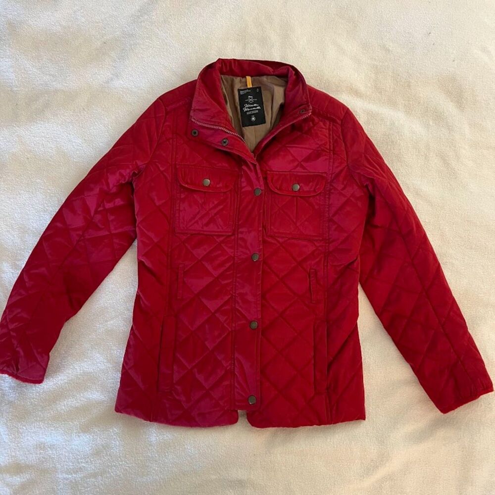 Gap Winter Warmth Cranberry-Red Jacket 2012 Quilted Puffer Women's, Size M
